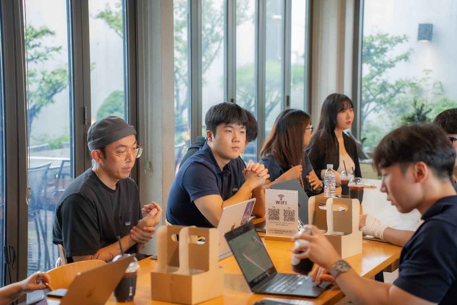 Founders in discussion during a working session