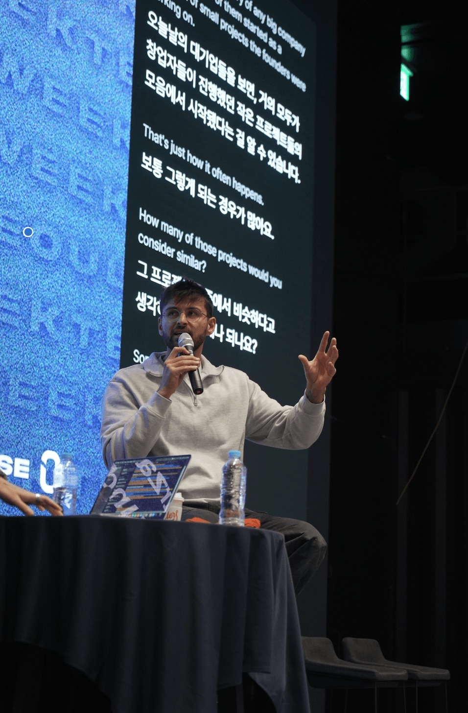 Founder speaking at a Zerobase event