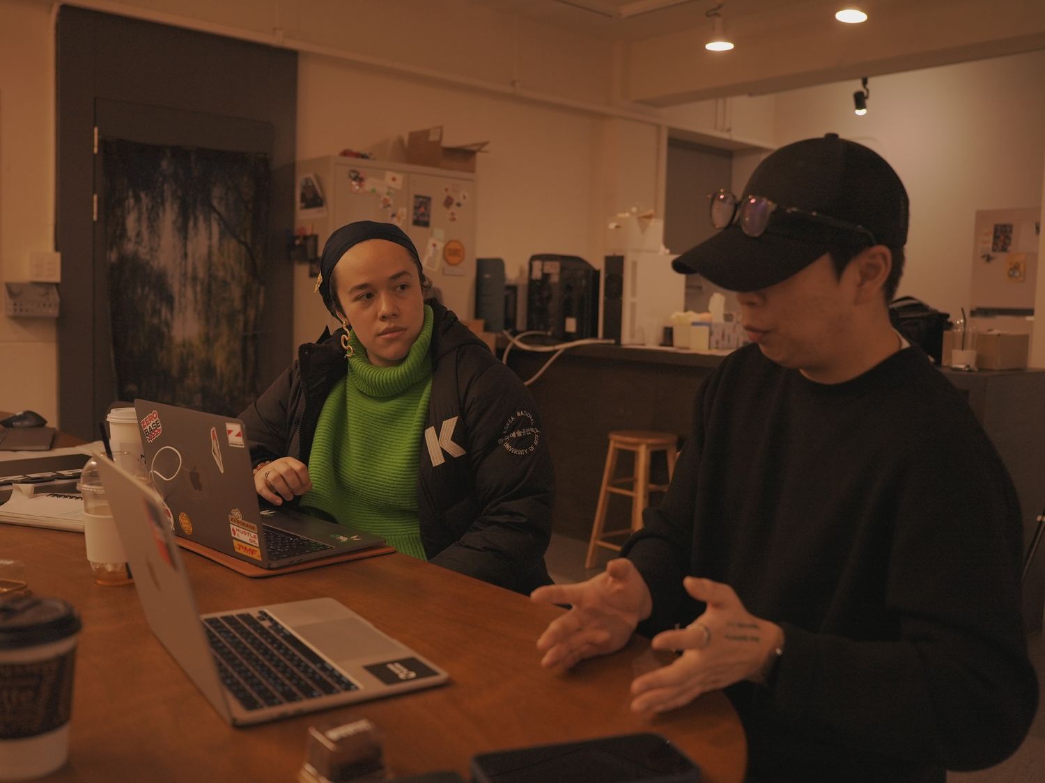Founder and mentor reviewing a startup