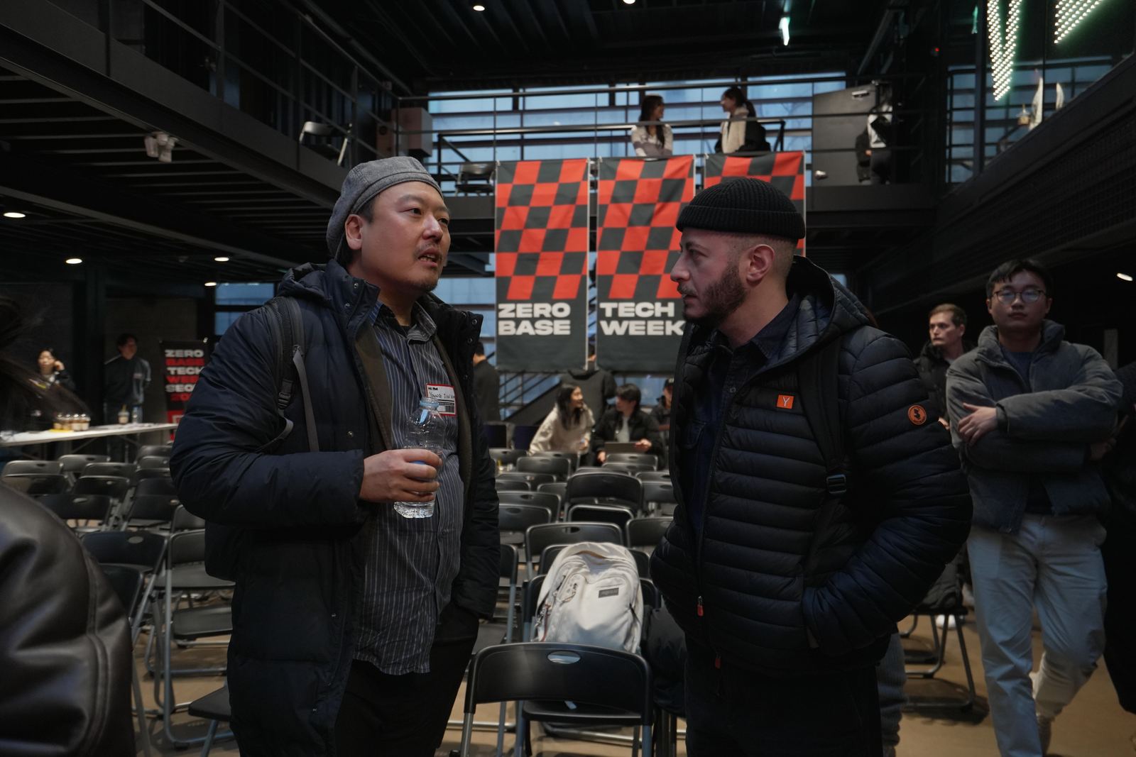 Founders speaking after a Zerobase event
